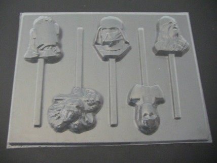 523sp Star Wonders Classic Chocolate or Hard Candy Lollipop Mold